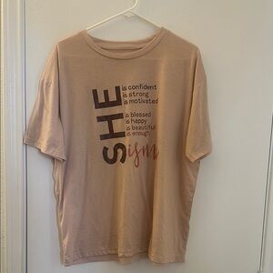 Motivational Tan T-Shirt